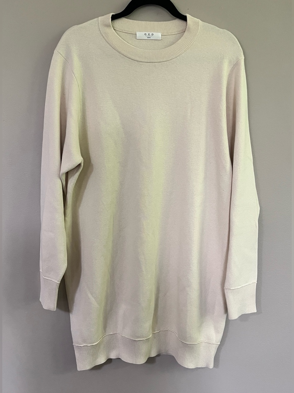 One Grey Day Lenox Bone 2 Ply crewneck sweater dress size small